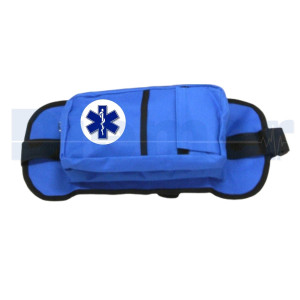 Botiquin Riñonera Elite Azul con Escudo Cruz de la Vida Botiquin Riñonera Elite Azul con Escudo Cruz de la Vida